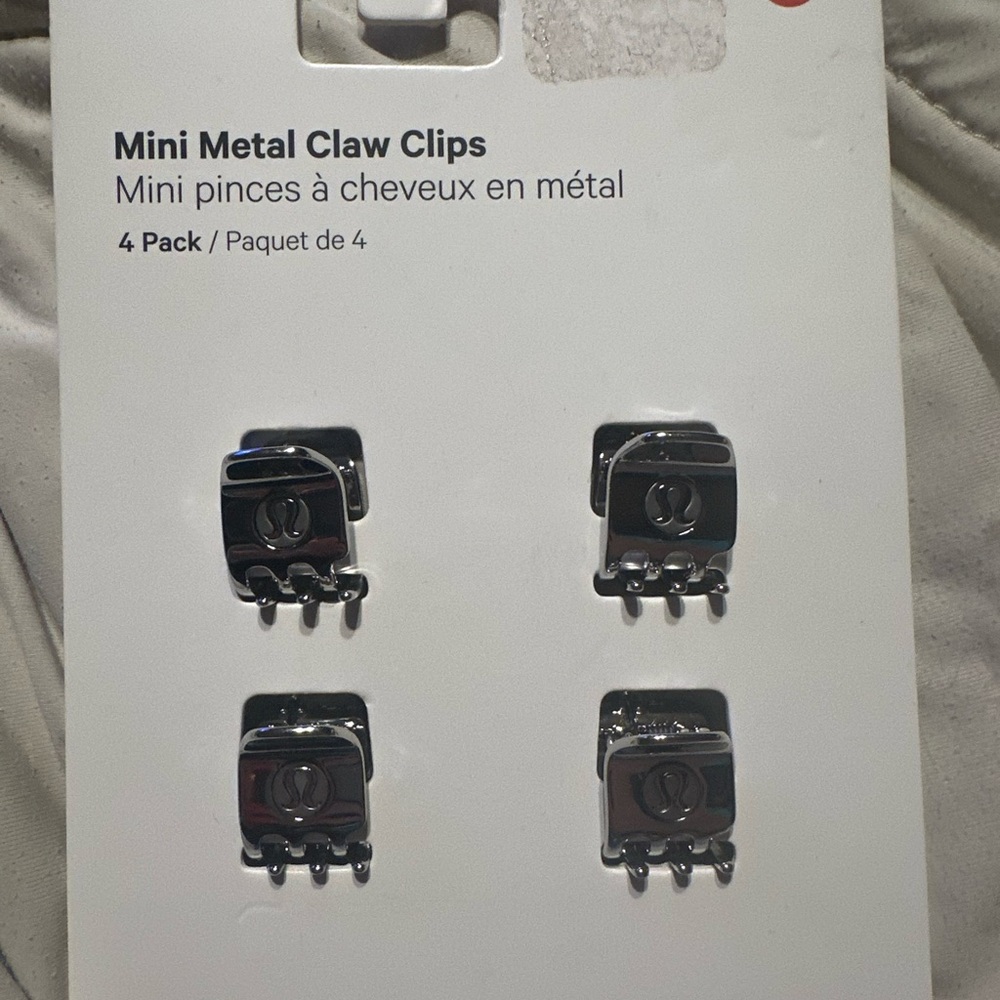 Lululemon Silver Metal Claw Clips Set